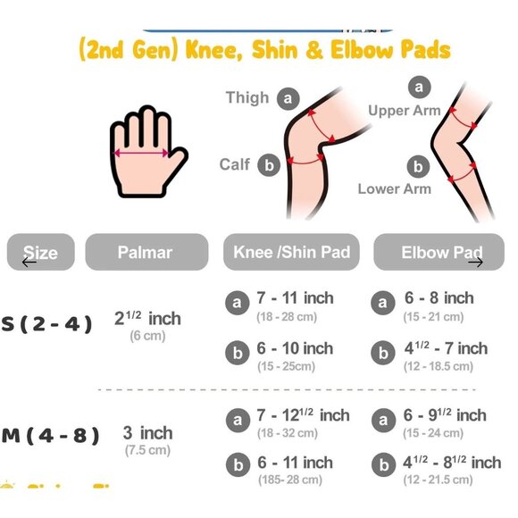 Simply Kids 2nd Gen Protective Gear Set For Kids - Gloves Elbow & Knee Pads Ages - Picture 10 of 10